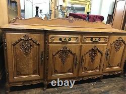 Quality / Vintage French Louis XV Style 4 Door/2 Drawer Large Sideboard