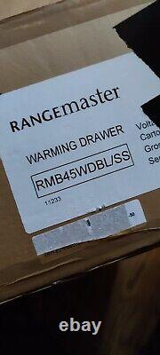 Rangemaster Storage Warming Drawer RMB45SDBL/SS Stainless Steel/Glass Door (NEW)