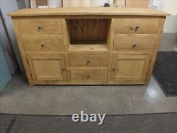 Reclaimed Rough Sawn Large 2 Door 6 Drawer Tv Unit- Bespoke Available- Rustic