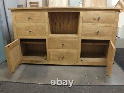 Reclaimed Rough Sawn Large 2 Door 6 Drawer Tv Unit- Bespoke Available- Rustic