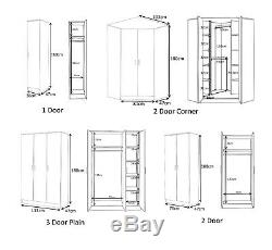Reflect Large Bedrom Set Optional 9 Door Wardrobe 2 3 5 6 Drawer Chest Bedsides