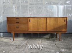 Retro 1960s Nathan Large Teak Sideboard with Sliding Doors & Three Drawers