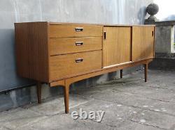 Retro 1960s Nathan Large Teak Sideboard with Sliding Doors & Three Drawers