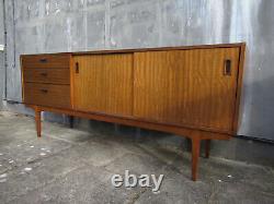 Retro 1960s Nathan Large Teak Sideboard with Sliding Doors & Three Drawers