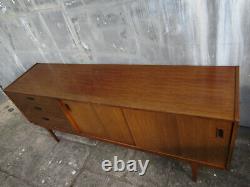 Retro 1960s Nathan Large Teak Sideboard with Sliding Doors & Three Drawers