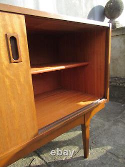 Retro 1960s Nathan Large Teak Sideboard with Sliding Doors & Three Drawers