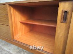 Retro 1960s Nathan Large Teak Sideboard with Sliding Doors & Three Drawers