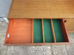 Retro 1960s Nathan Large Teak Sideboard with Sliding Doors & Three Drawers