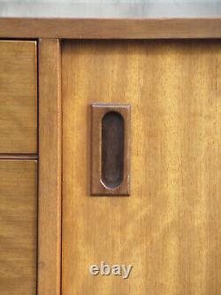 Retro 1960s Nathan Large Teak Sideboard with Sliding Doors & Three Drawers