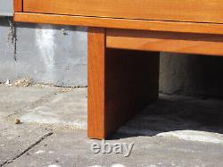 Retro 1970s Large Teak Sideboard with Sliding Doors & Two Lined Cutlery Drawers