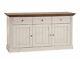 Riva White & Stone Painted Large Wide 3 Door 3 Drawer Sideboard