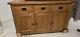 Rustic Oak Large 3 Door 3 Drawer Sideboard Dining Room Storage Furniture 1.4m