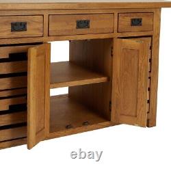 Rustic Oak Large Kitchen Island with Bar Top (4 Seater) RS92