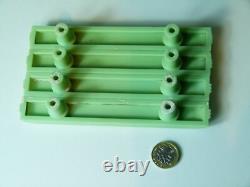 SET x4 ART DECO LARGE CUPBOARD DOOR DRAWERS HANDLE PALE GREEN BAKELITE 1920s