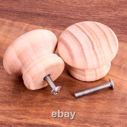 SMALL LARGE SOLID WOOD PINE DOOR KNOB RANGE Kitchen/Cabinet/Cupboard/Drawer