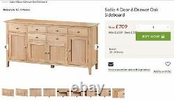 Sadie Oak Large Sideboard 4 Door 6 Drawer Rrp £709