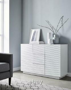 Saskia High Gloss 2 Door 3 Drawer Large Sideboard