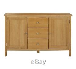 Scandi Retro Oak Large Sideboard / 2 Door 2 Drawer Cabinet / Cupboard