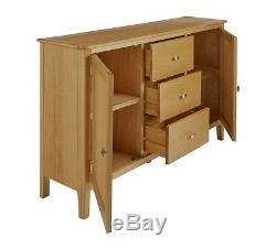 Scandi Retro Oak Large Sideboard / 2 Door 2 Drawer Cabinet / Cupboard