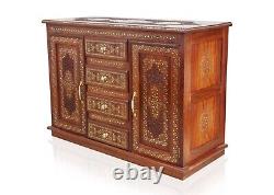 Sheesham Wood Large Sideboard Indian Furniture 2 Door +4 Drawer Cabinet Storage