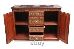 Sheesham Wood Large Sideboard Indian Furniture 2 Door +4 Drawer Cabinet Storage