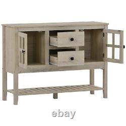 Sideboard 2 Drawer 2 Door Large Cupboard Cabinet Storage Shelf MDF Furniture UK