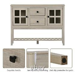 Sideboard 2 Drawer 2 Door Large Cupboard Cabinet Storage Shelf MDF Furniture UK