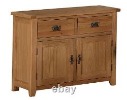Sideboard Cupboard Buffet Solid Oak Large Storage Unit 2 Doors 2 Drawers