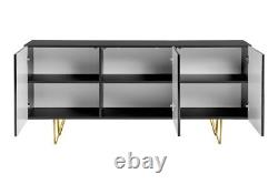 Sideboard Large Modern Living Room Furniture Display Cabinet Cupboard BLACK NEW
