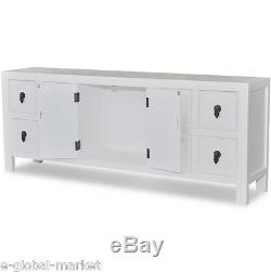 Sideboard Large Storage Wooden Cabinet Drawer Doors Wood Hallway Furniture Asian