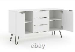 Sideboard Large White 2 Door 3 Drawer Augusta Textured Melamine Finish