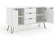 Sideboard Large White 2 Door 3 Drawer Augusta Textured Melamine Finish