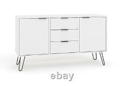 Sideboard Large White 2 Door 3 Drawer Augusta Textured Melamine Finish