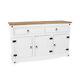 Sideboard Solid Wood 2 Drawers Adjustable Shelf Large Storage Unit 3 Colours