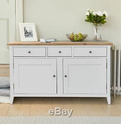 Signature Grey Painted Furniture Large Two Door Three Drawer Sideboard