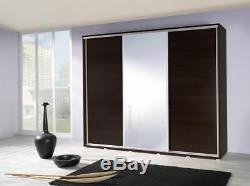 Sliding Door Wardrobe with Mirror Rails Shelves Drawers Large FREE Assembly