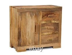 Solid Mango Wood Light Large Sideboard New Indian Furniture