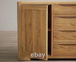 Solid Oak Medium/Large 2 door 4 drawer Sideboard