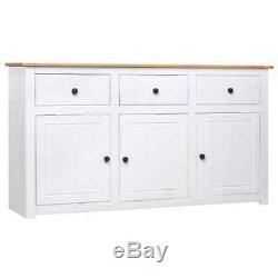 Solid Pinewood Large Sideboard with 3 Drawers & 3 Doors Cupboard Cabinet Storage