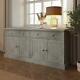 Solid Reclaimed Pine Large Sideboard 2 Drawer 4 Door Limewashed Finish