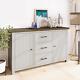 Solid Reclaimed Pine Sideboard Large 2 Door 3 Drawer Driftwood Finish