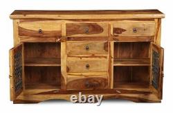 Solid Sheesham Wood 2 Door Large Sideboard New Indian Furniture