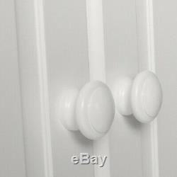 Solid White 3 Door 4 Drawer Wardrobe Solid Chunky Large Triple Robe Lots of Room