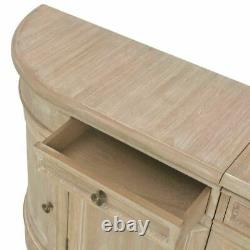 Solid Wood Sideboard Cupboard Storage Cabinet Large Unit 4 Doors Drawers Buffet