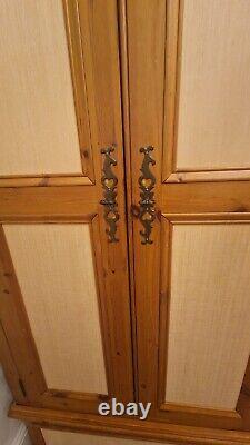 Solid pine large double wardrobe 2 Doors 2 Drawers in good condition