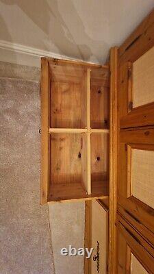 Solid pine large double wardrobe 2 Doors 2 Drawers in good condition