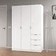 Spiro White And Oak Narrow Small Space Saving Bedroom Wardrobes With Drawers