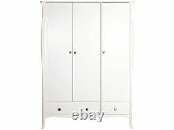 Steens Baroque French Style Large Wide 3 Door 3 Drawer Wardrobe Cupboard Unit