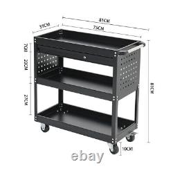 Storage Cabinet Steel Drawer Doors Lockable Wheels Handle Garage Tool Box Large