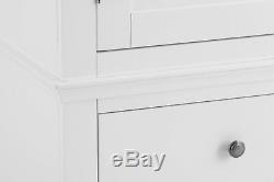 Sussex White Painted 2 Door 4 Drawer Wardrobe / Large White Wardrobe / In Stock